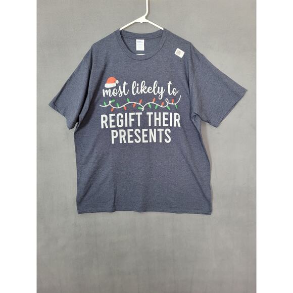Most Likely To Christmas Shirt Funny T-Shirt Mens Size XL - Picture 1 of 7